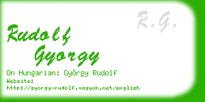 rudolf gyorgy business card